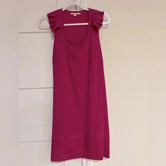 Gianni Bini Fuscha Pink Razorback Sleeveless A-Line Dress Size Medium EUC - Picture 1 of 5